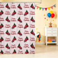 thumbnail image 2 of Erosebridal Christmas Truck Shower Curtain 72Wx84L, Christmas Tree Bathroom Shower Curtain, Pink Merry Christmas, 2 of 5