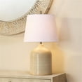 thumbnail image 2 of Maklaine Modern Ceramic & Metal Table Lamp in Tan/White Finish, 2 of 4