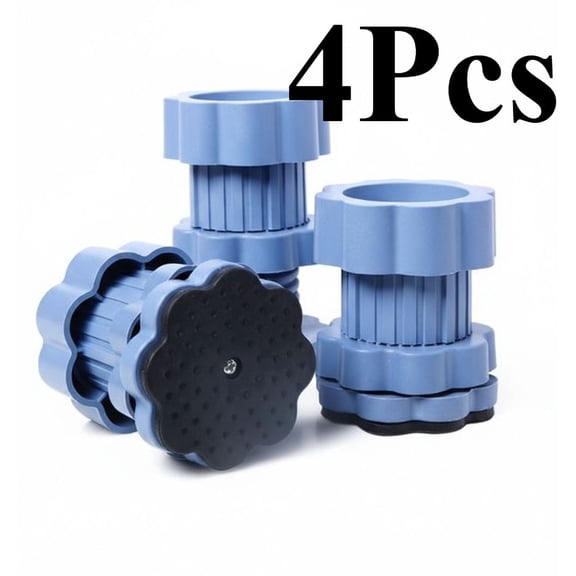 4 Pack Universal Heightening Pad for Washing Machine Base, Universal Heightening Pad, Washing Machine and Refrigerator Shock-Absorbing and Anti Slip Base