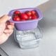 thumbnail image 1 of 1 cesta de drenaje doble grande de plástico para fregadero,cesta de filtro para almacenar verduras y frutas,organizador de cocina apto para alimentos (morado) Rkxzt, 1 of 9