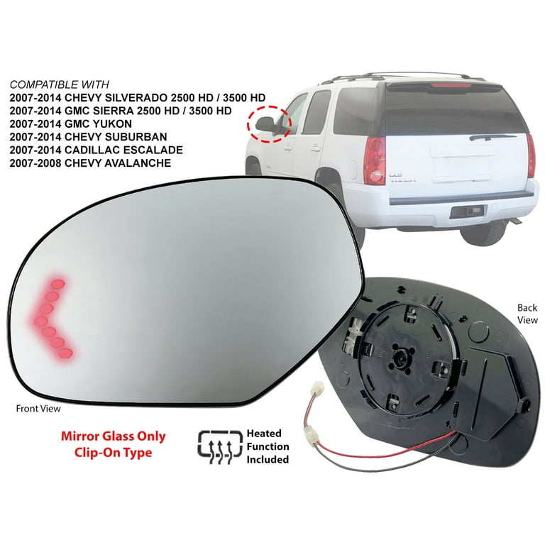Driver Side Heated Power Mirror For 2007-2013 Silverado Sierra Yukon GM1320325 E