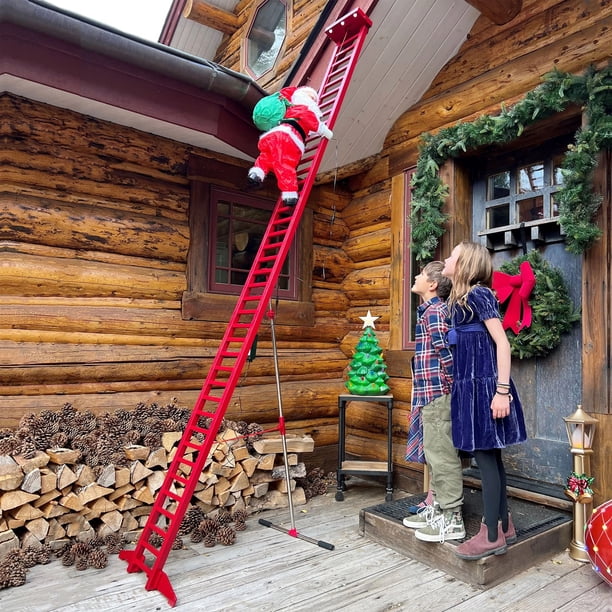 Mr. Christmas 10' Super Climbing Santa Claus, Outdoor Ladder