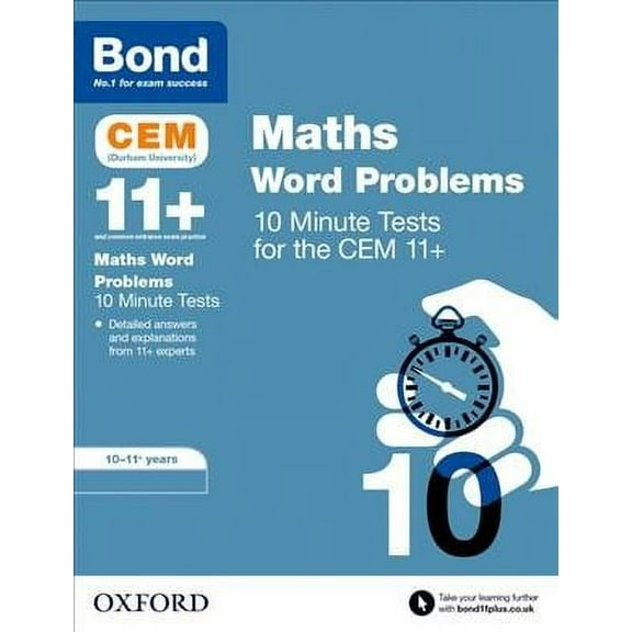 Bond 11 : Cem Maths Word Problems 10 Minute Tests