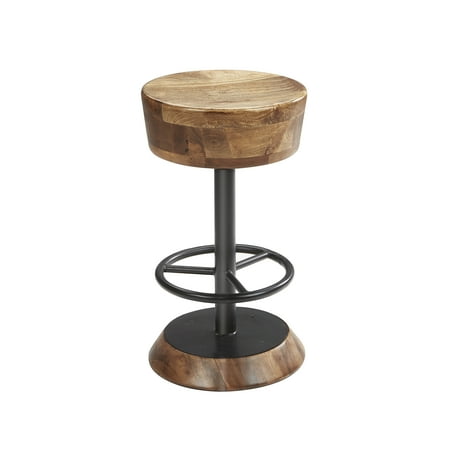 Uptown Club Harper Wood Collection Counter Height With Metal Ring Footrest Seat Stool Dark