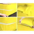 thumbnail image 5 of 4 Piece Zipper Sheet Set Includes (1 Zipper Fitted Sheet, 1 Flat Sheet And 2 Zipper PillowCase) with 10 Inch Deep Pocket 800 TC 100% Egyptian Cotton Solid Yellow Color Cal King Size, 5 of 7