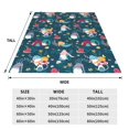 thumbnail image 3 of Fotbe Garden Gnomes In Flower Manta de Franela Acolchonada con Estampado, Súper Suave y Esponjosa, Extra Grande para Sofá, Cama, Uso Todo el Año-50"x40", 3 of 7