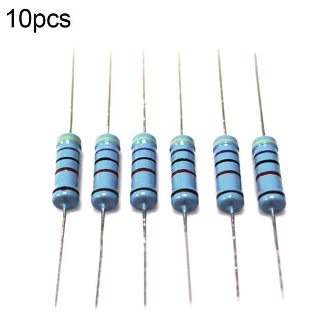 Gwong Electrónica 10pcs Mini 5W Resistor de película de carbono 0.05 Rango de tolerancia de valor 0.1ohm a 1mohm