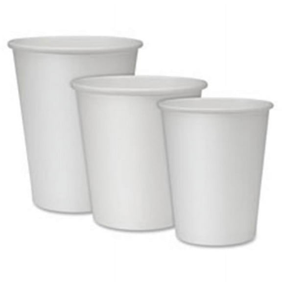 Genuine Joe GJO19045BD 8 fl oz Single Wall Lined Disposable Cups - White