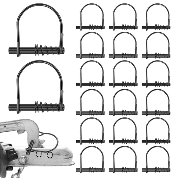 20Pcs Silent Shaft Locking Pin with Spring Moisture Resistant 1/4"x 2-1/20" Safety Coupler Pin for Trailer Connection Lawn Farm Garden Tool