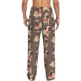 thumbnail image 7 of Salouo Cut Pug Print Pajama Pants for Men, Lounge Pants Elastic Waistband Casual Men's sleepwear Loungewear Sleep Pajama Pant -XX-Large, 7 of 7