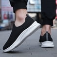 thumbnail image 6 of Domzle Men's Ultra Smooth Step Slip-in Sneakers Comfortable, Non-Slip, Memory Foam,Fit for Daily Walking White, 6 of 6