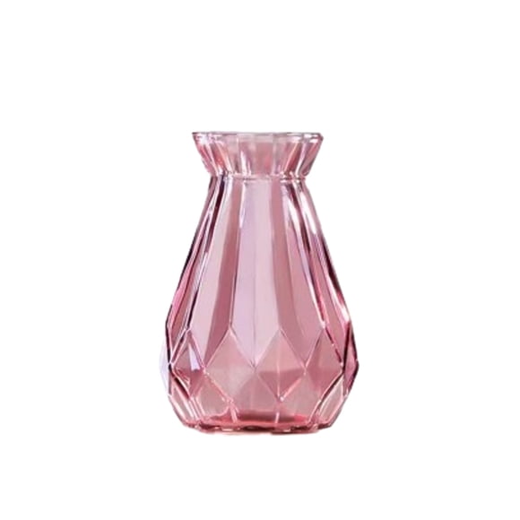 Billuyoard Florero en miniatura para casa de muñecas, decoración elegante para el hogar, pequeños floreros de cristal de origami para flores Artesanía Púrpura