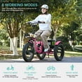thumbnail image 5 of MOONCOOL 750W Motor Electric Tricycle for Adults, 7 Speed 20 x 4.0 Inch Fat Tire 3 Wheel Electric Bike, 48V Removable Battery, Motorized Trike with Carry Cargo Front & Rear Basket, 5 of 11