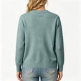 thumbnail image 4 of Dresfit Cropped Cardigan Sweaters Womens Long Sleeve Crew Neck Sweaters Fall Winter Button Down Casual Jackets Lightweight Knit Open Front Tops 2XL, 4 of 5