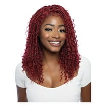 Mane Concept Red Carpet Synthetic HD Lace Wig - RCHB210 4x4 FREE PART BOHO BOX BRAID 16" (RED)
