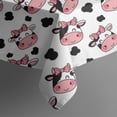 thumbnail image 5 of White Cow Bow Pattern Square Tablecloth,Waterproof Square Table Cover,Wipeable Spillproof Washable Table Cover for Home Kitchen Party Decor 52"x52"(132x132cm), 5 of 6