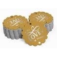 thumbnail image 2 of Inkdotpot 100 Pack Let Love Sparkle Wedding Favor Paper Tags Craft Real Silver Foil Hang Tags, 2 of 6