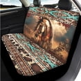 thumbnail image 3 of Binienty Western Horse Print Car Seat Covers Full Set with Matching Steering Wheel Cover Stretchy Fabric Seat Headrest Cover Armrest Cover 14 Pieces Car Interior Accessories Set Universal Fit, 3 of 7