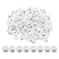 thumbnail image 1 of Uxcell Clothes Hanger Markers Fit Rod Garment Size Tag Hanger Clips Round Color Coding Label for Clothing 3XL White, 1 of 6