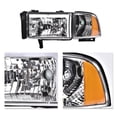 thumbnail image 5 of PIT66 LED Headlights Headlamps Assembly Clear Lens Clear Housing Amber Reflector,Fit for  Dodge Ram 1500 2500 3500 1994-2002, 5 of 9