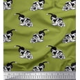 thumbnail image 1 of Soimoi Polyester Crepe Fabric Basset Hound Dog Print Fabric by The Yard 42 Inch Wide, 1 of 3