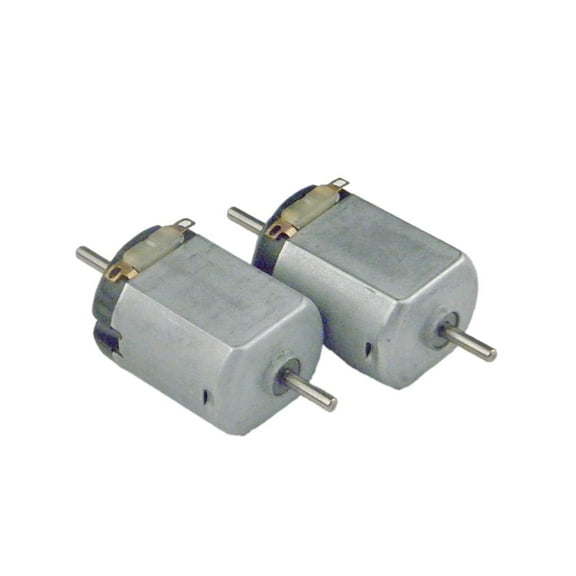 CHANCS Lot of 2 Small DC Brush Motor Double Shafts 1.2-3V 14000RPM for Model, Toys, Fan, Remote Control Devices