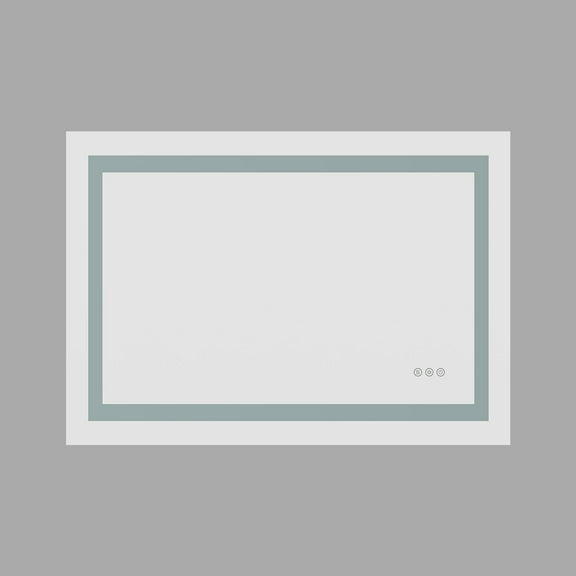 40x32 inch LED Lighted Bathroom Mirror with Anti-Fog, with Front and Backlight， Wall Mounted Vanity Mirror with Smart Touch Button, Memory Function, Adjustable light 3 Colors