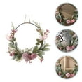 thumbnail image 3 of NUOLUX Wreath Door Front Decor Wreathshanging Home Valentines Autumn Christmas Outside Day Festival Summer Decorations Peony, 3 of 6