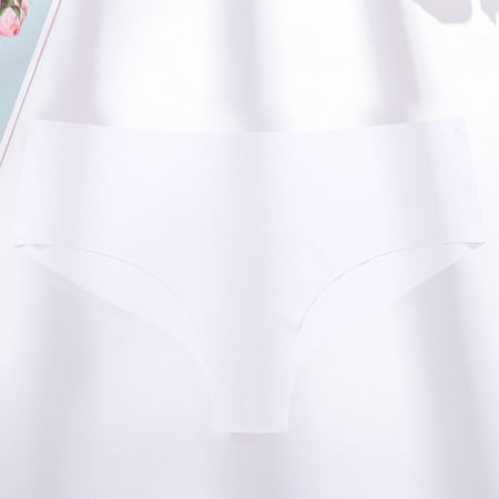 New & Trending  Womens Seamless Underwear  Low Waist  Plus Size  Solid Color  Comfortable Fit  Daily Wear  Breathable Material  Stylish  All-Day Comfort  Women s Plus Tops | White S  Sopatenor
