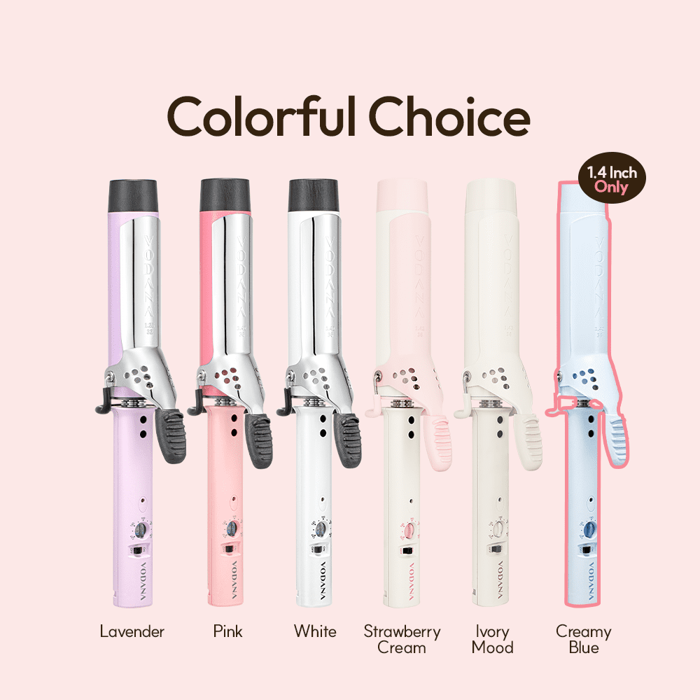VODANA Glam Wave Pink Hair Styler Curling Iron 36mm - Walmart.com