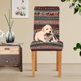 thumbnail image 4 of Yayeee 2 Pack Dining Chair Covers Stretch Parson Chairs Slipcovers Seat Protector, Tribal Geometric, 4 of 6