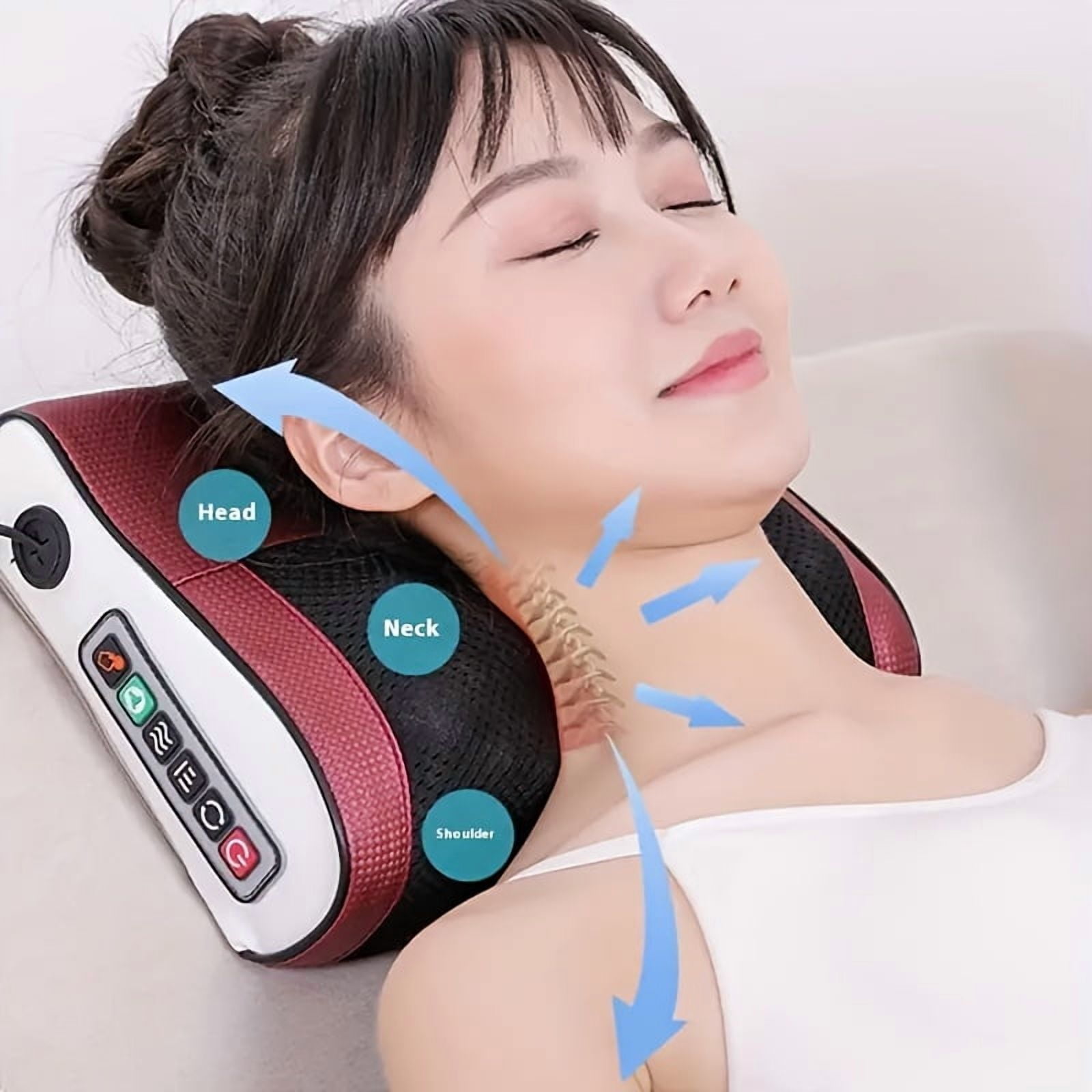 Neck Massager - Shiatsu Deep Tissue Massage with Heat, Suitable for Neck, Shoulders, Back, And Legs, Providing Heated Cervical Traction And Full-Body, a Perfect Present for Parents And Loved Ones.