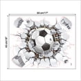 thumbnail image 5 of BEMS-3D extraíble fútbol agrietado pared arte pegatina favor dormitorio, 5 of 5