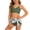 Green, variant on Girls Swimsuit 3 Piece Adjustable Shoulder Strap Bikini Set with Cover Up Skirt Relaxed Fit Breathable Summer Clothing Black Size 11-12 Years