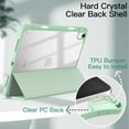 thumbnail image 3 of JETech Case for iPad Air 11-Inch M3/M2 (2025/2024), iPad Air 5/4 (2022/2020 5th/4th) with Pencil Holder, Clear Transparent Back Slim Stand Shockproof Tablet Cover, Auto Wake/Sleep (Green), 3 of 7