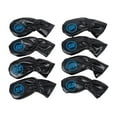 thumbnail image 1 of jinwen 8Pcs Golf Iron Club Head Covers Embroidery Golfer Gift with Degree Protector Black, 1 of 9