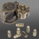 thumbnail image 1 of Set de dados CZYY Metal Polyhedral Bullet Style Cyberpunk Bronce, 1 of 9