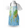 thumbnail image 4 of World Map Apron, Topographic Map of the World Continents Countries Oceans Mountains, Unisex Kitchen Bib with Adjustable Neck for Cooking Gardening, Adult Size, Multicolor, by Ambesonne, 4 of 4