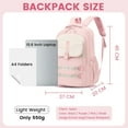 thumbnail image 6 of Fegat Girls School Backpack,Large Capacity Bookbag for 15.6 Inch Laptop,Teen Adults Waterproof Lightweight Travel Daypack for Middle School College,Pink, 6 of 7