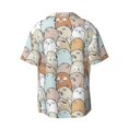 thumbnail image 2 of Xecao offers the Lovely Bear for Men's Casual Short-sleeved Shirt, a button-up collared shirt with a pocket, perfect for beach vacations and yacht travel in the XX-Large size., 2 of 7