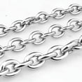 thumbnail image 2 of QQTDFG 8"-40" 11/13/15mm Men's 316L Stainless Steel Silver Big Oval Link Chain Necklace-7.5inch bracelet-15mm wide, 2 of 9