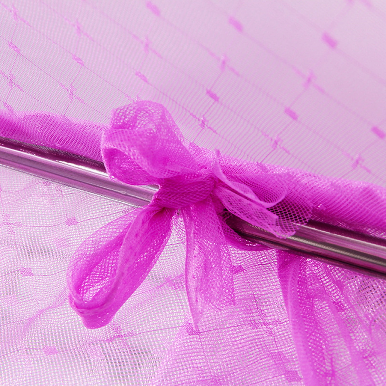 PureCasa Mosquito Net Bed Canopy for Girls, Round Hoop Sheer Bed Canopies for Kid Room Bedroom, Dome Mosquito Netting Tent Twin Size, Side Opening, Dreamy Home Decor, 61"x83"x79", 1PC, Purple