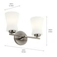 thumbnail image 3 of Kichler Brianne 9 1/2"H 2-Light Classic Pewter Wall Sconce, 3 of 10