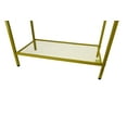 thumbnail image 2 of 24" Gold Metal and White Marble Side Table, 2 of 7