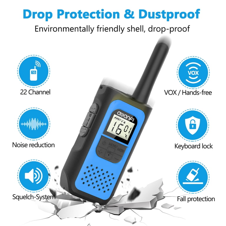 AWANFI Rechargeable Walkie Talkies 2 Pack photo 6