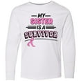 thumbnail image 3 of Inktastic My Sister is a Survivor Breast Cancer Awareness Long Sleeve Youth T-Shirt, 3 of 5