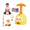 Yellow, variant on 2-in-1 Balloon Car Launcher Set with Manual Pump, Air Powered Inertial Balloon Car Toy, Cute Animal Design, Portable Balloon Launch Toy, Party Favors & Birthday Gifts