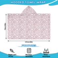 thumbnail image 2 of Pink Purple Sun Cloud Pattern Hooded Bath Towel，50"x30" for Ages 3 To 12 Kids, Quick Dry Lightweight Soft Microfiber Hood Beach Towel Cover Up for Kids, 2 of 7