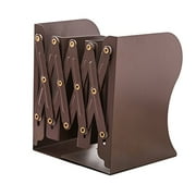 JIARI Simple Nature Style Brown Decorative Metal Iron Bookends Holder Stand Desk