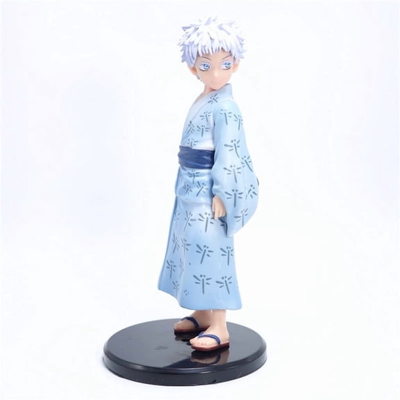 Gojo Gokimono looking back at model anime merchandise